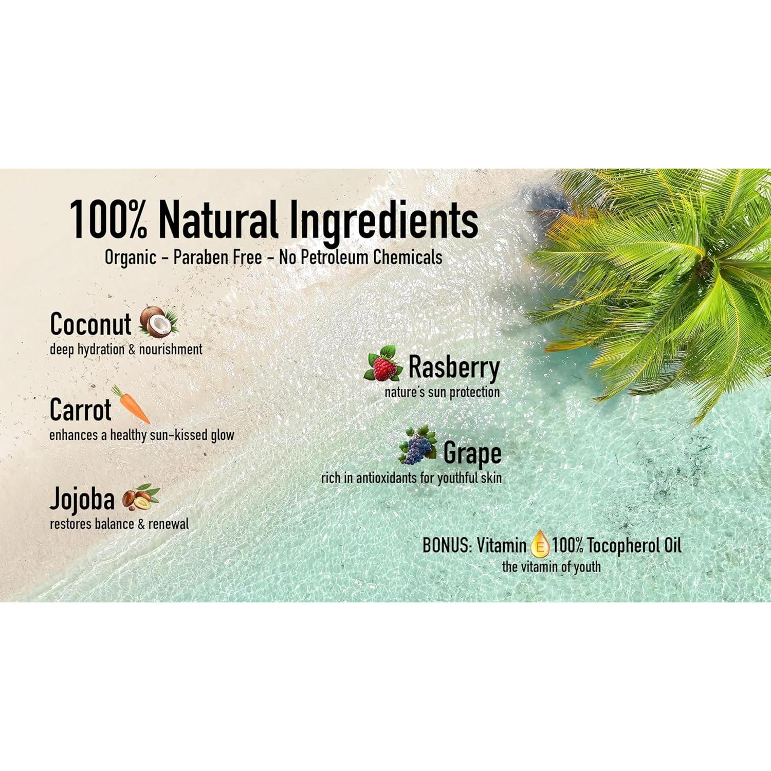 Aceite Bronceador Natural AROMASOFNAT 103.5ml - Brillo Dorado