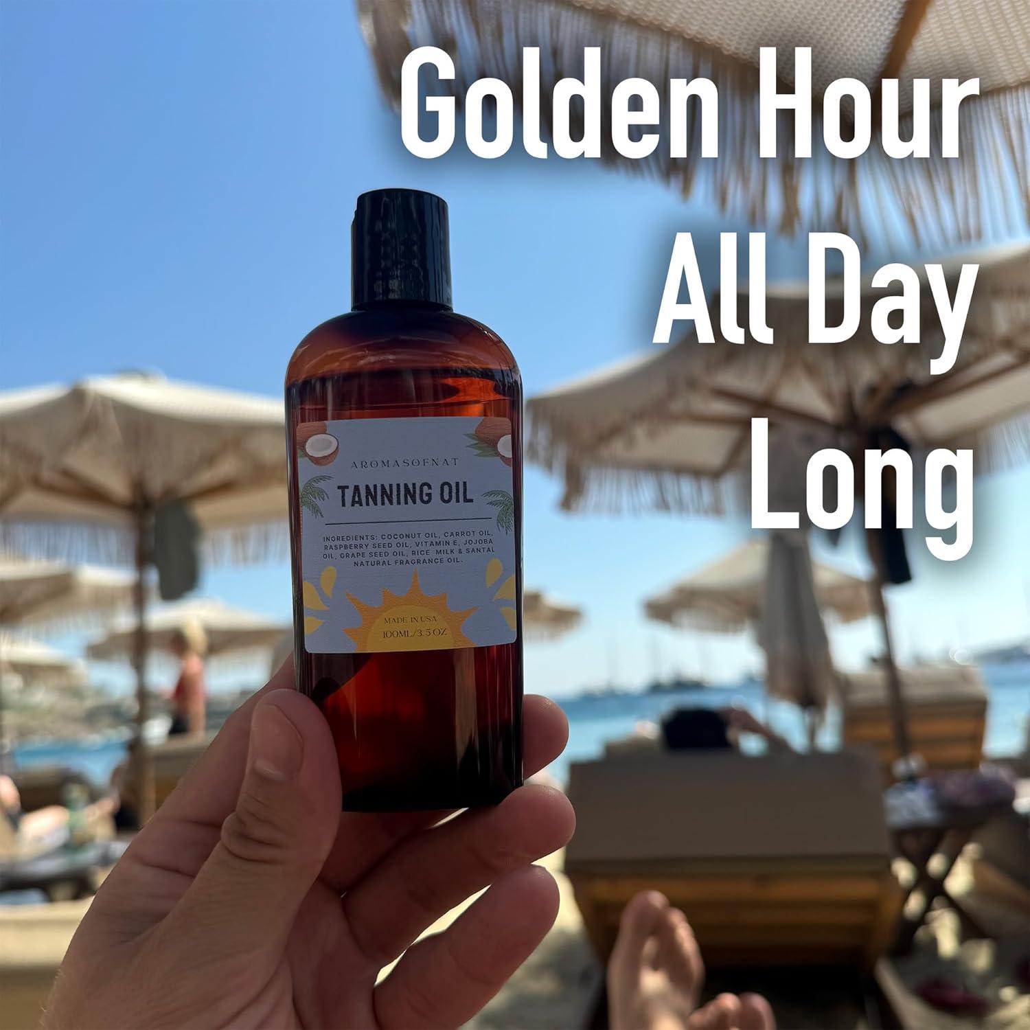 Aceite Bronceador Natural AROMASOFNAT 103.5ml - Brillo Dorado