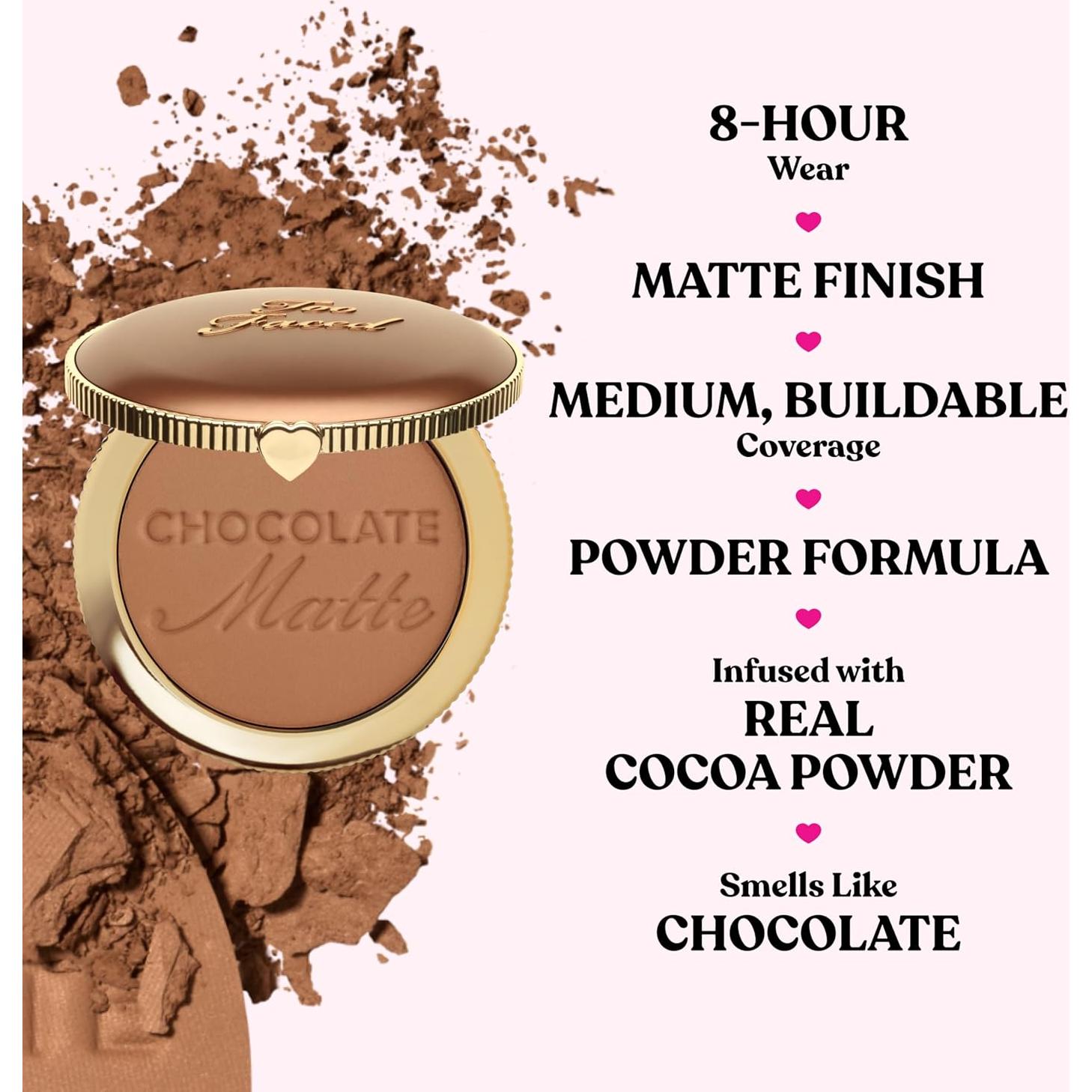 Bronceador Mate Chocolate Soleil Too Faced 99g - Larga Duración