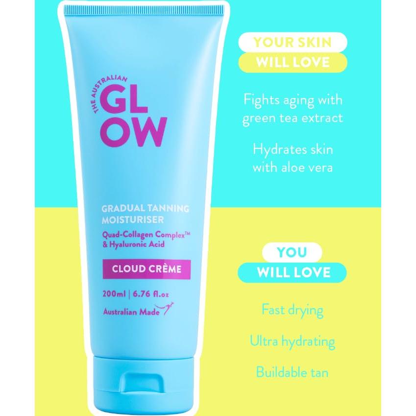 Loción Bronceadora Gradual Australian Glow 200ml con Colágeno