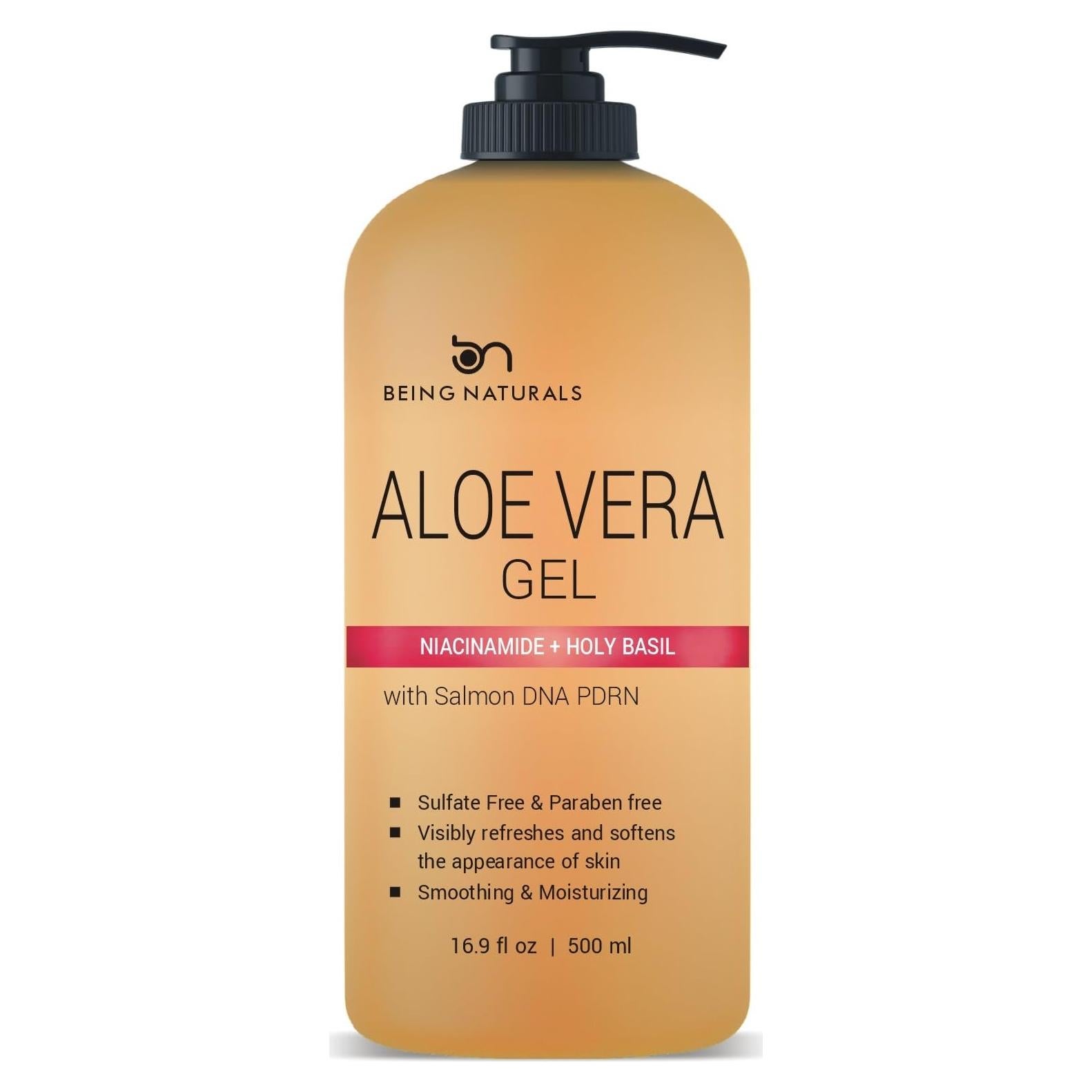 Gel de Aloe Vera Orgánico Puro Being Naturals 500ml Hidratante