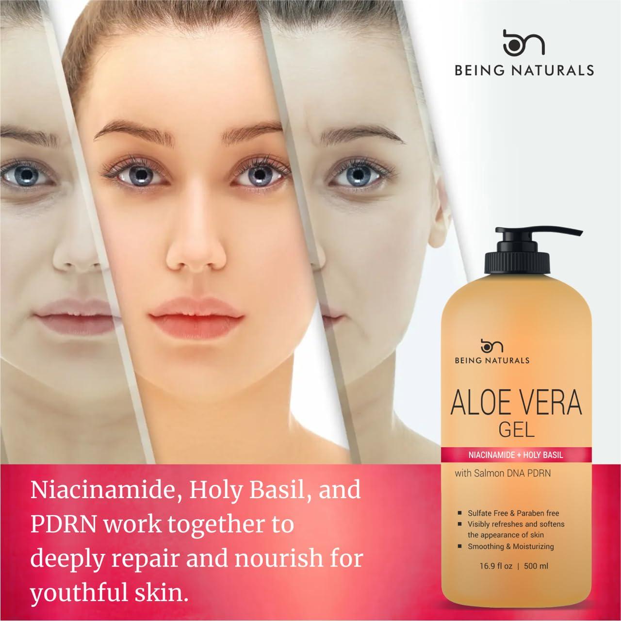 Gel de Aloe Vera Orgánico Puro Being Naturals 500ml Hidratante