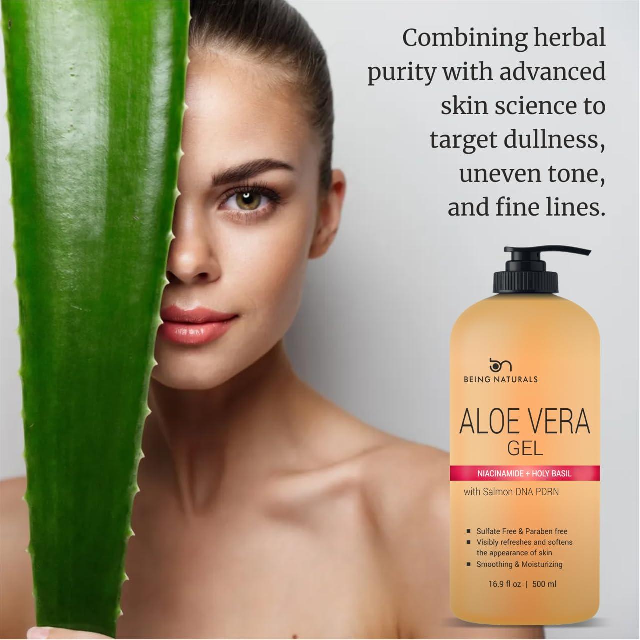 Gel de Aloe Vera Orgánico Puro Being Naturals 500ml Hidratante