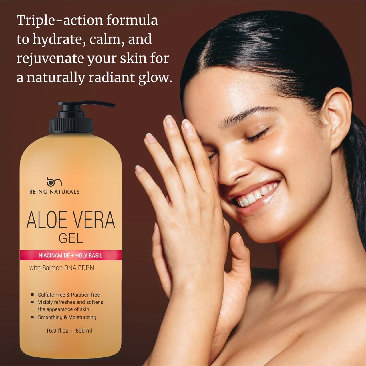 Gel de Aloe Vera Orgánico Puro Being Naturals 500ml Hidratante