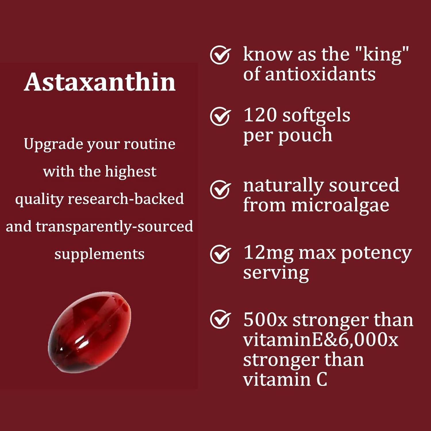 Astaxantina 12mg Nitidissima - 120 Softgels Antioxidantes