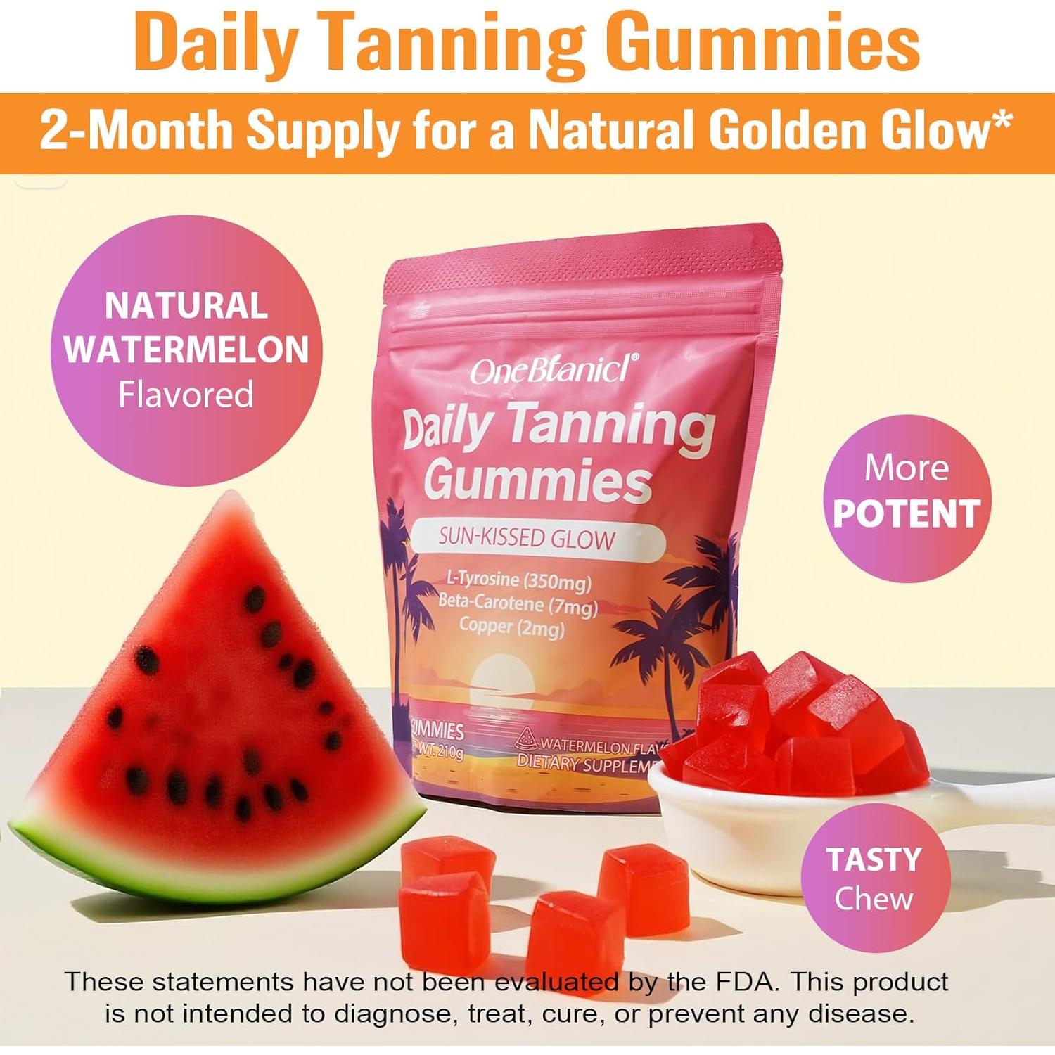 Gomitas Bronceadoras NFILVSYO 60p Sabor Sandía Antioxidantes