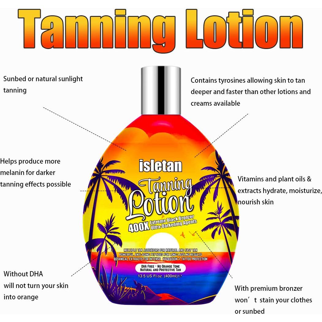 Loción bronceadora Isletan 382.7g para camas de bronceado