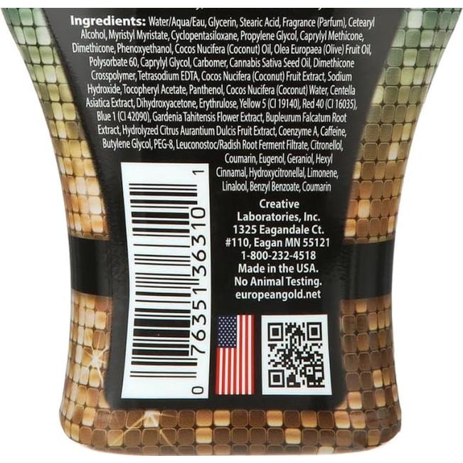 Loción Bronceadora Interior European Gold 4000X 354 ml