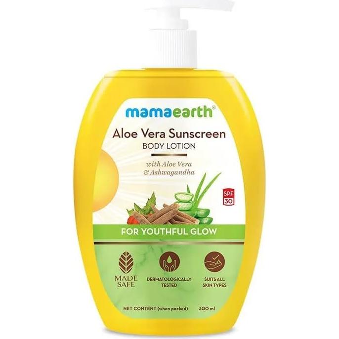 Loción Corporal Mamaearth Aloe Vera SPF 30 300ml Hidratante