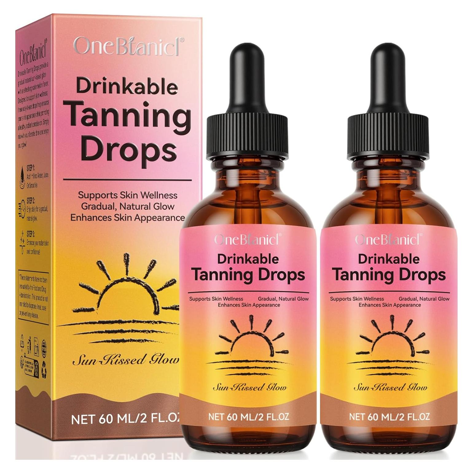 Gotas de bronceado sin sol SHANWU 60ml (Paquete de 2)