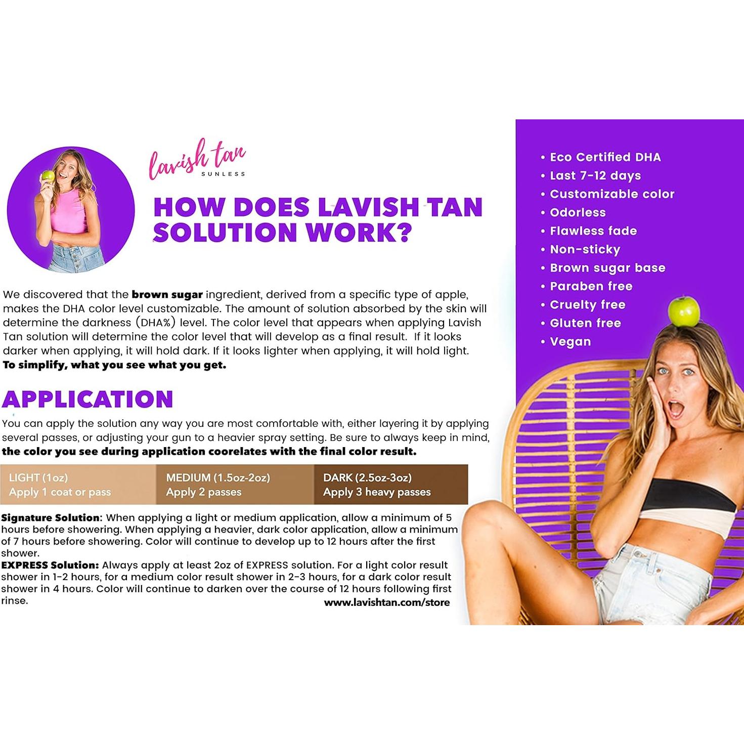 Bronceador en Spray Rápido Lavish Tan 226g - Base Violeta