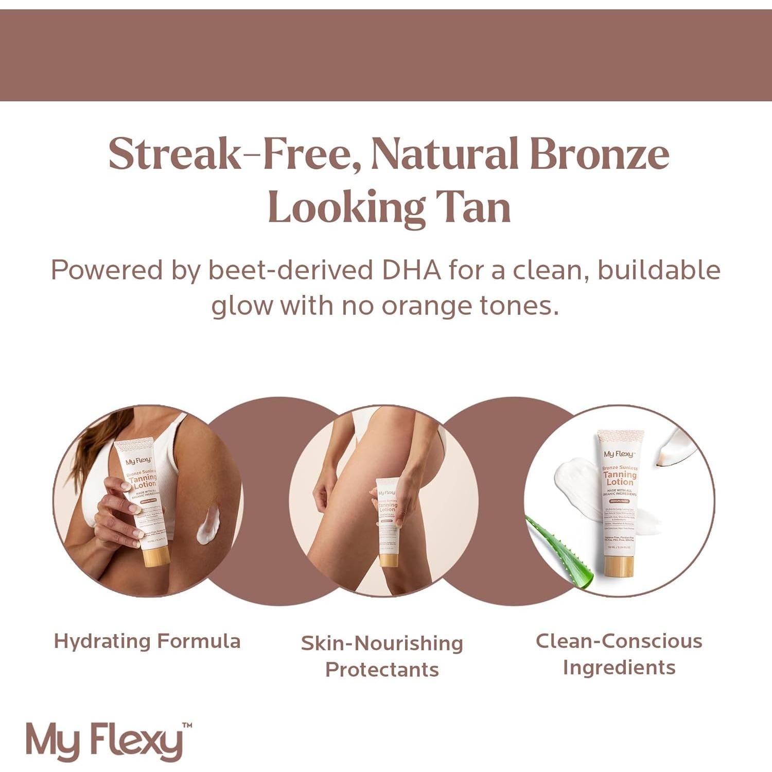 Loción Autobronceadora Orgánica My Flexy 142g - Bronceado Natural