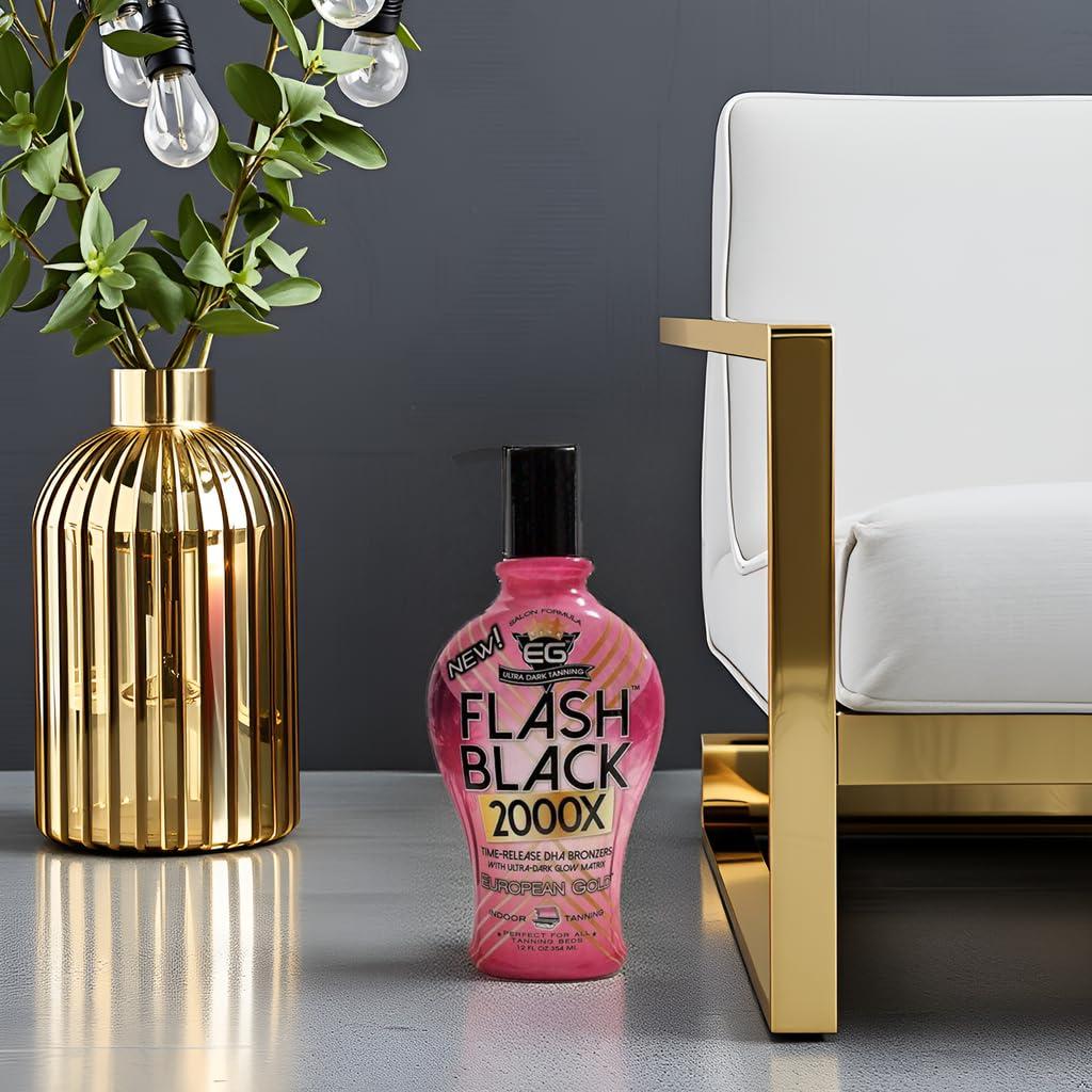 Lotion Bronceadora Interior European Gold Flash Black 2000X 355ml