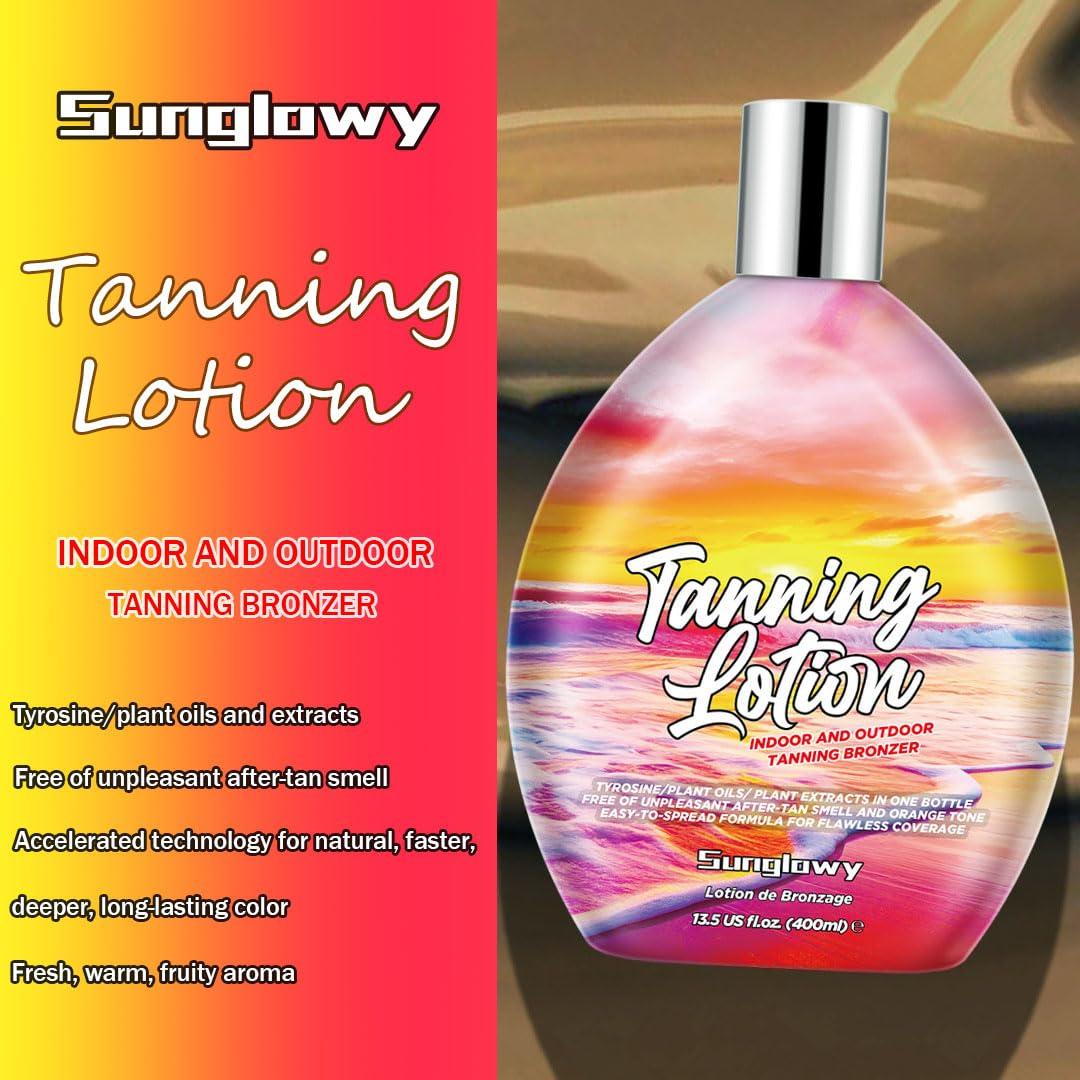 Loción Bronceadora Marrón Sunglowy 382.7ml - Acelerador UV