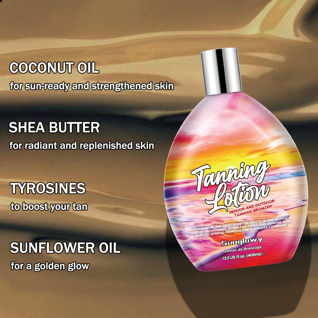 Loción Bronceadora Marrón Sunglowy 382.7ml - Acelerador UV