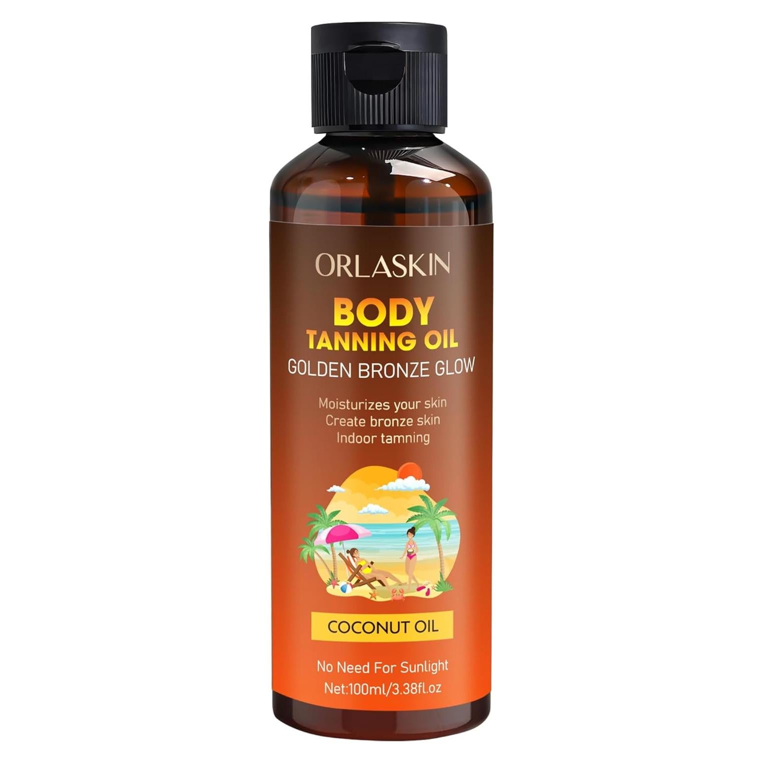 Aceite Bronceador ORLASKIN 120g Hidratante Vegano con Coco