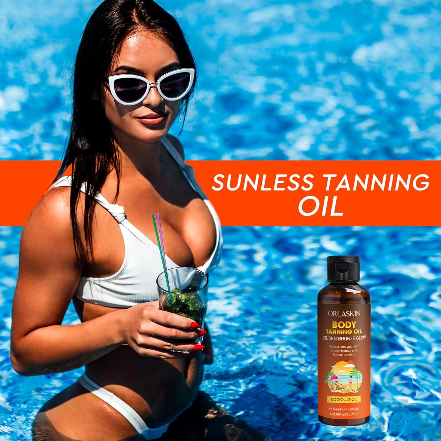 Aceite Bronceador ORLASKIN 120g Hidratante Vegano con Coco