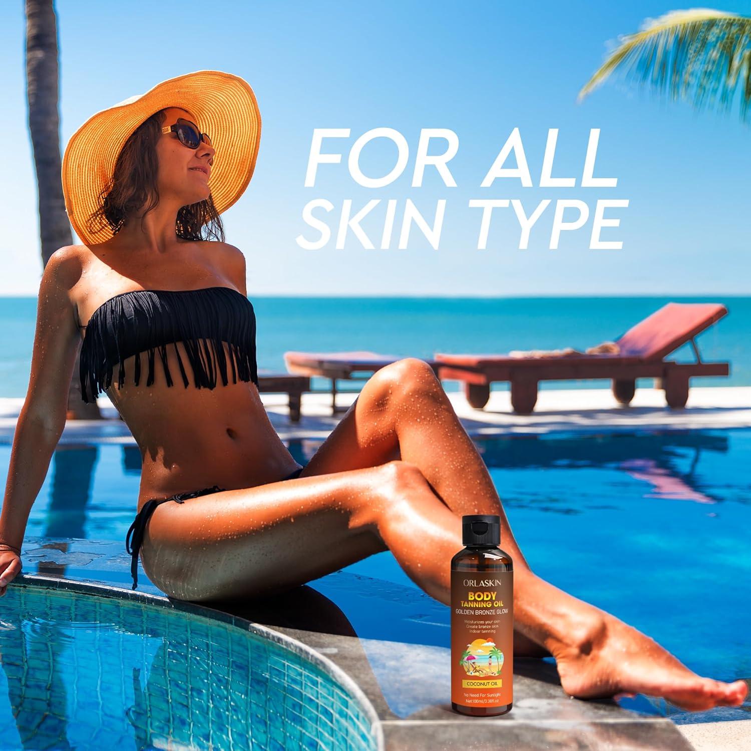 Aceite Bronceador ORLASKIN 120g Hidratante Vegano con Coco