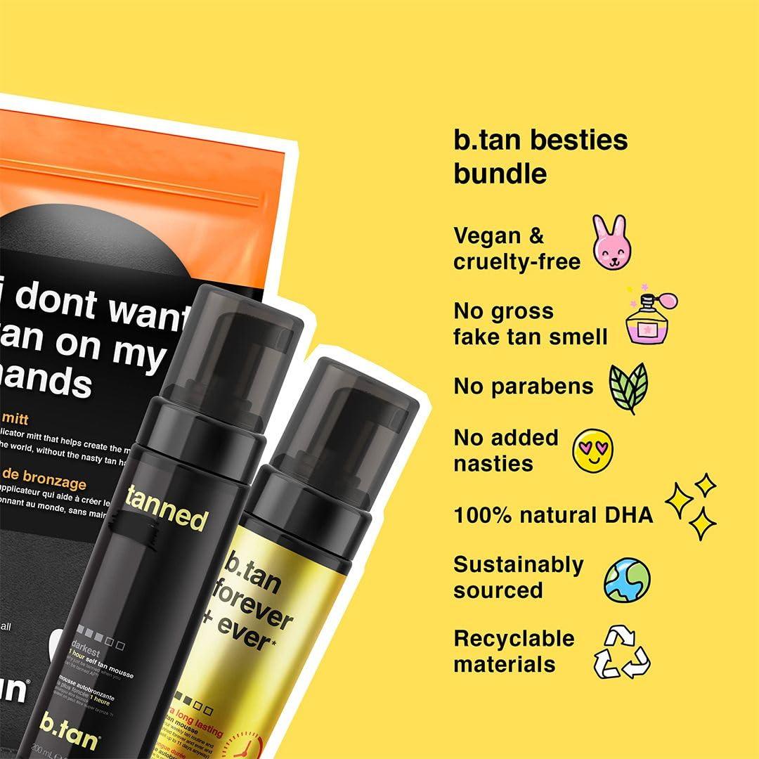 Kit de Autobronceado Oscuro b.tan con Guante Aplicador 1 Hora