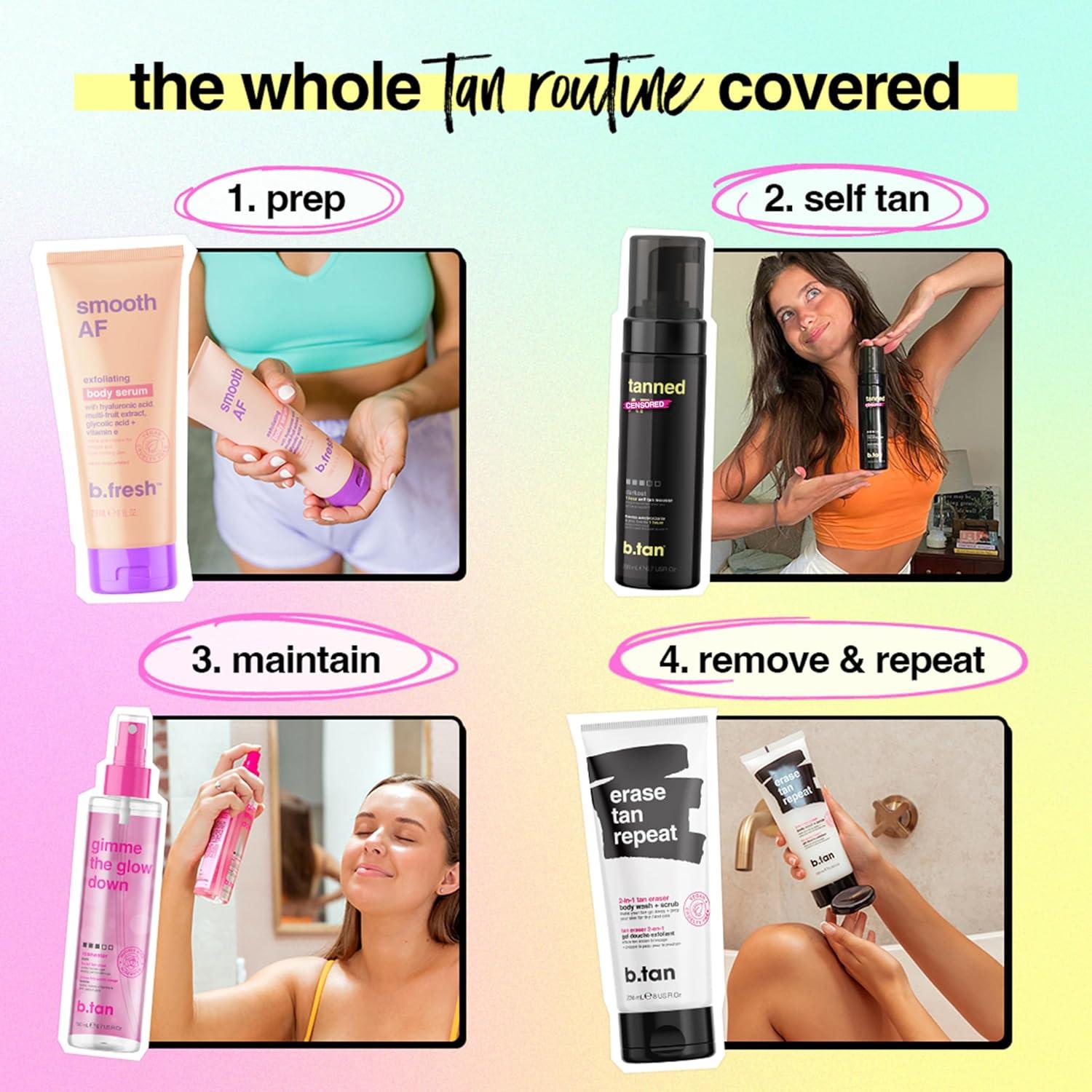 Kit de Autobronceado Oscuro b.tan con Guante Aplicador 1 Hora