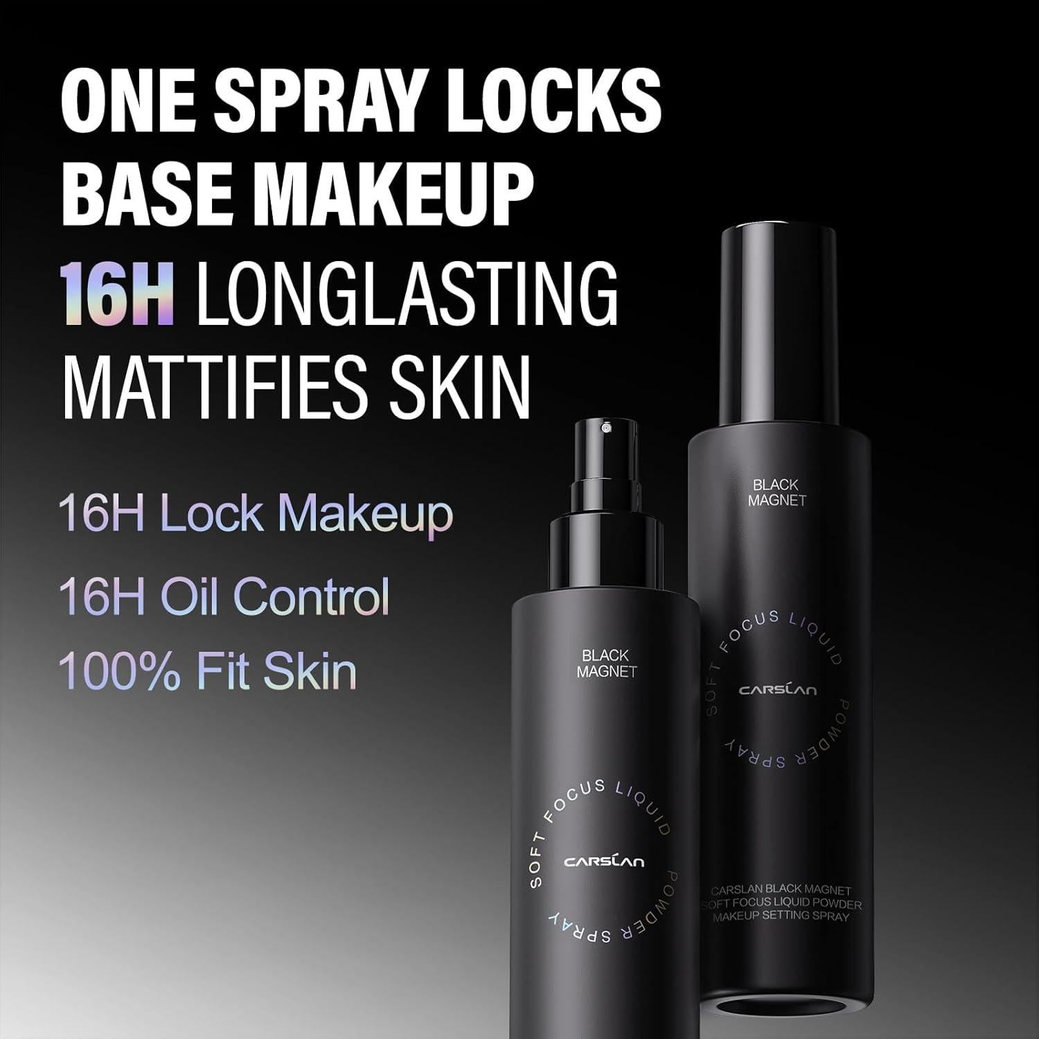 Combo Maquillaje CARSLAN Polvo Compacto + Spray Fijador 24H