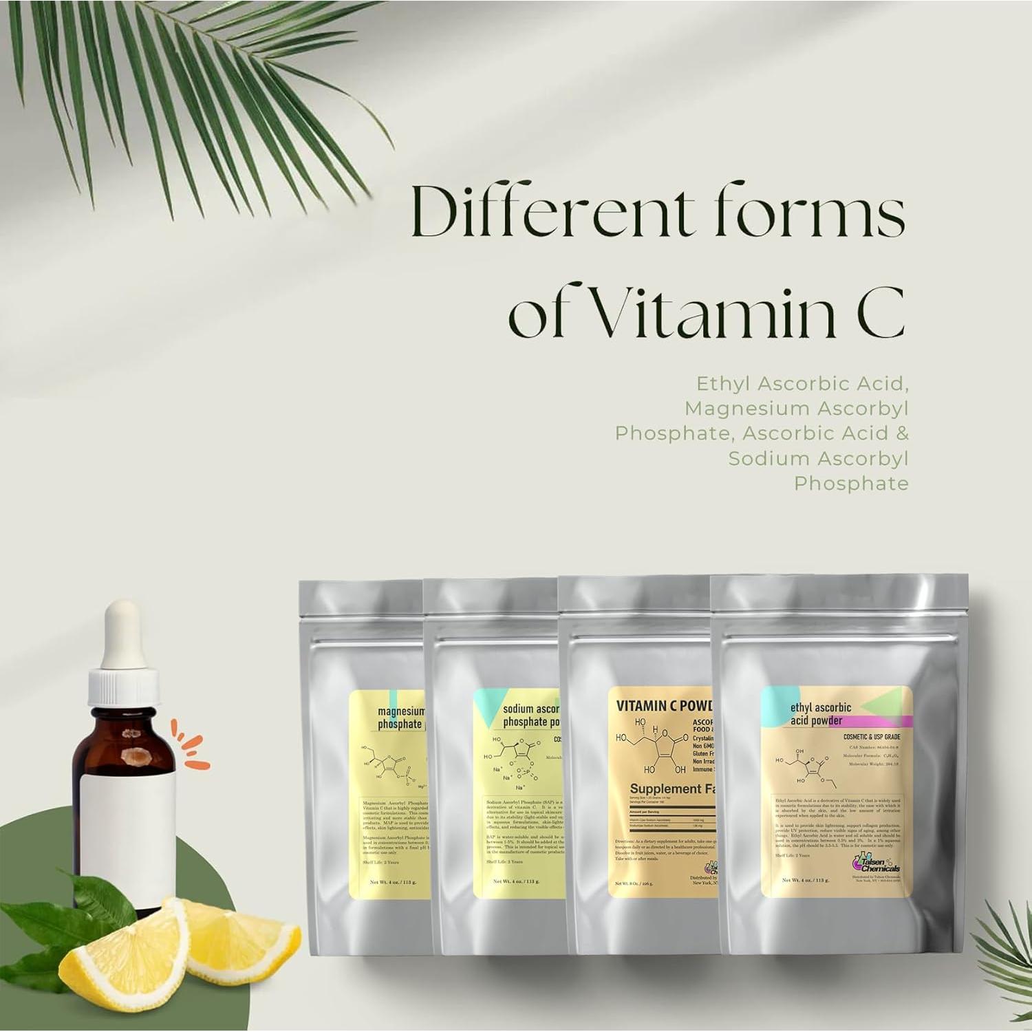 Polvo de Vitamina C Orgánica Talsen 113 g - Antioxidante DIY