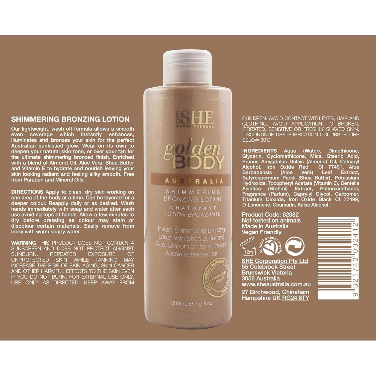 Loción Bronceadora Automática Om She 207 ml - Bronceado Instantáneo
