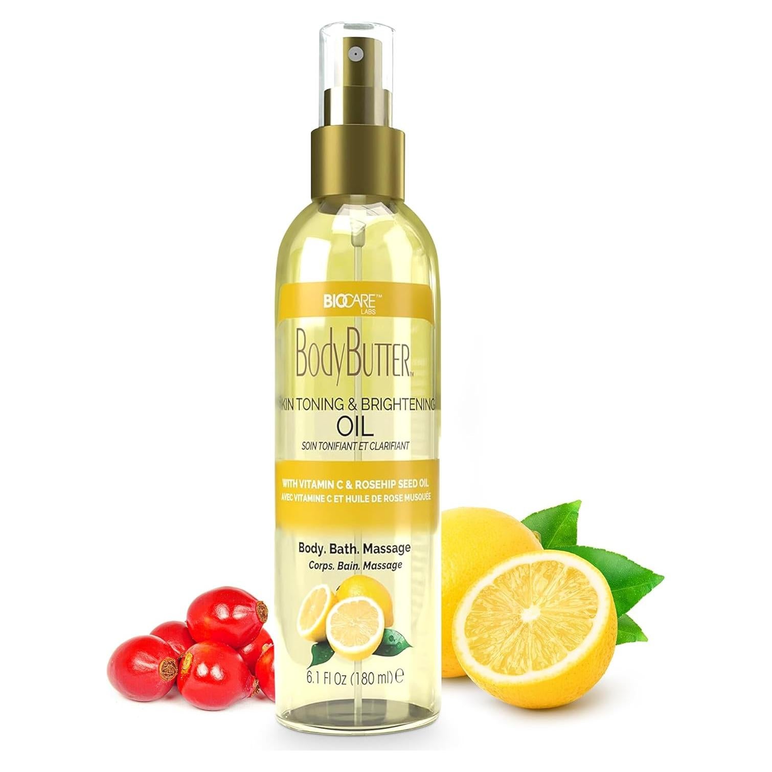 Aceite Corporal Biocare 170g - Hidratante con Vitamina C y Rosa Mosqueta