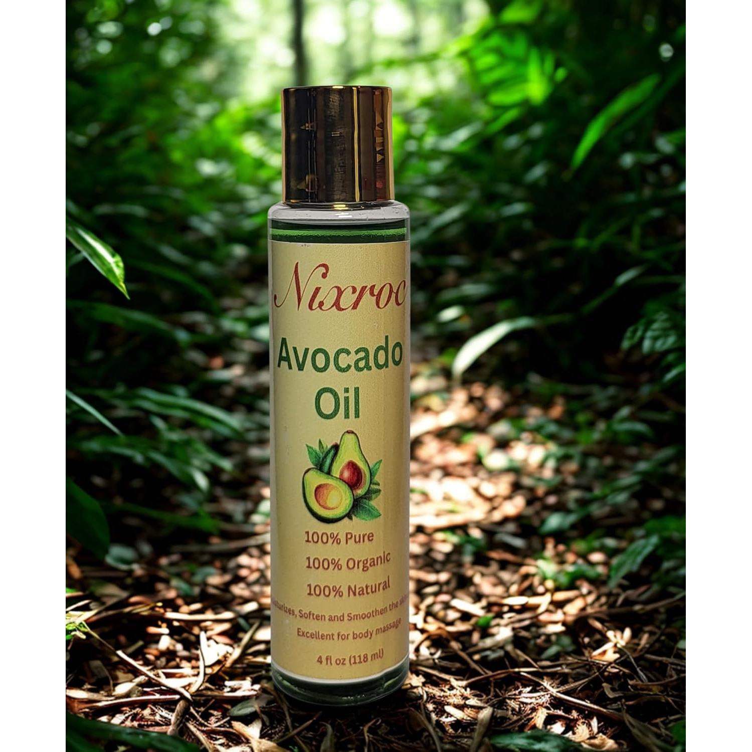 Aceite de Aguacate Orgánico Nixroc 118 ml Hidratante Piel y Cabello