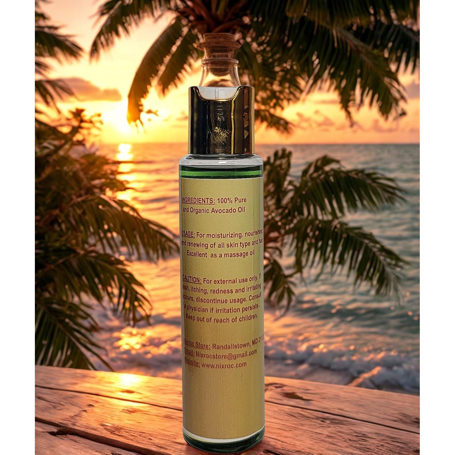 Aceite de Aguacate Orgánico Nixroc 118 ml Hidratante Piel y Cabello