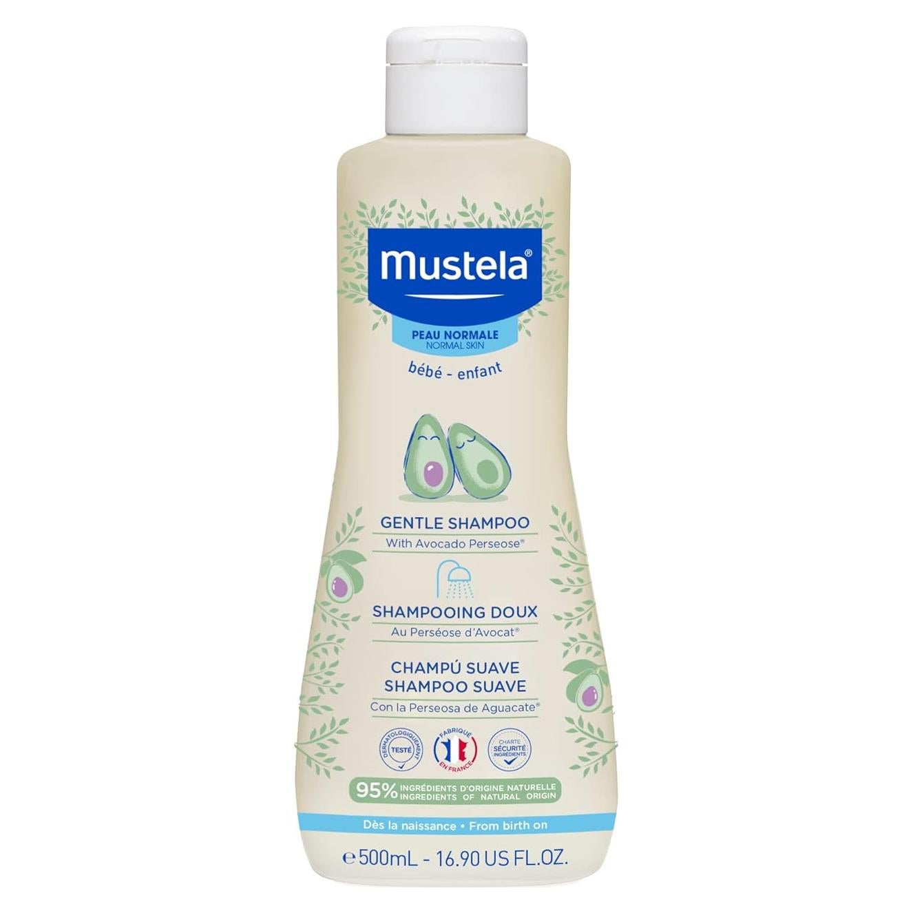 Champú Suave Mustela 500 ml - Cuidado Cabello Bebés Sin Lagrimas