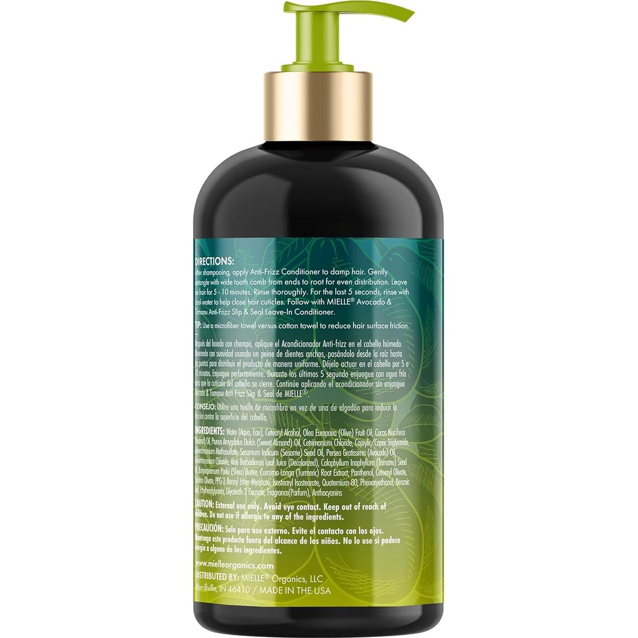 Acondicionador Antifrizz Mielle Organics 340g - Aguacate y Tamanu