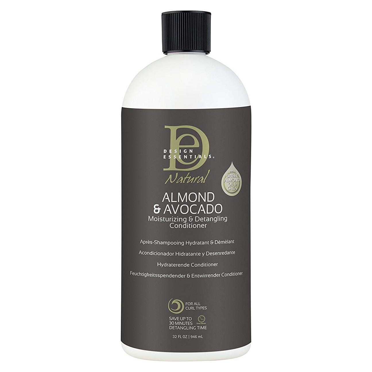 Acondicionador Hidratante Design Essentials 0.95L Almendra Aguacate
