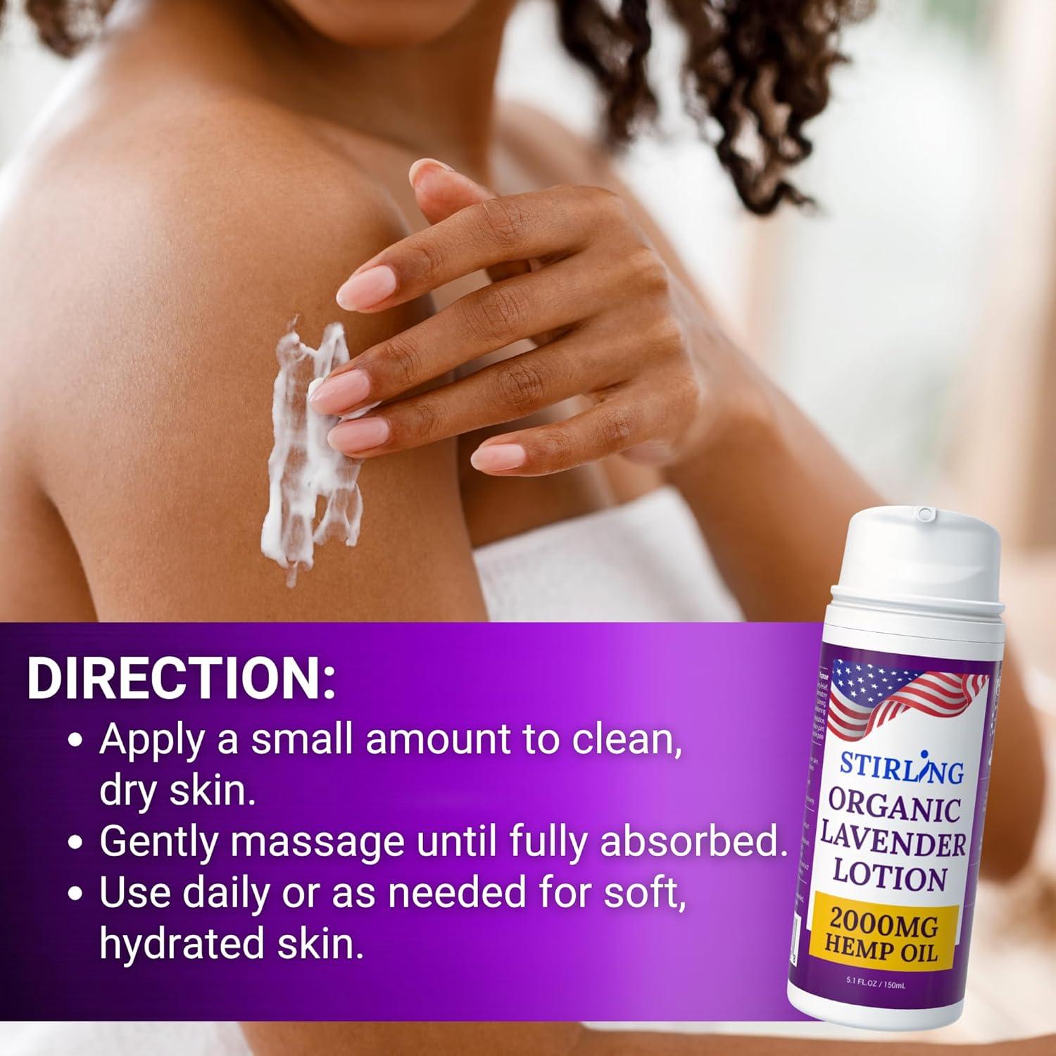 Loción Corporal Nutritiva Stirling 177ml - Lavanda Orgánica con Aceite de Cáñamo