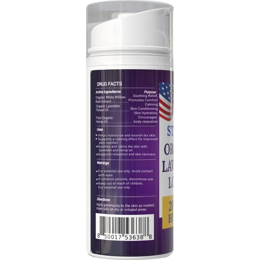 Loción Corporal Nutritiva Stirling 177ml - Lavanda Orgánica con Aceite de Cáñamo