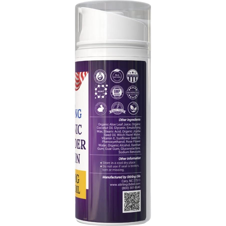 Loción Corporal Nutritiva Stirling 177ml - Lavanda Orgánica con Aceite de Cáñamo