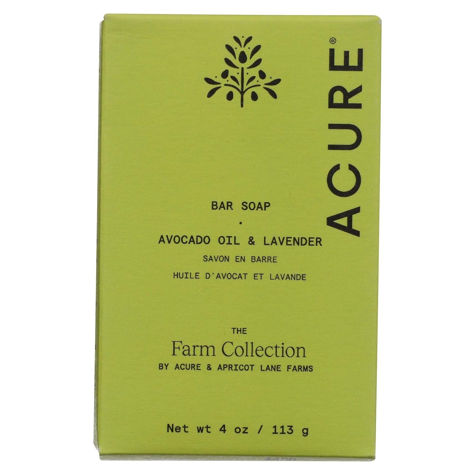 Jabón en Barra de Aceite de Aguacate y Lavanda Acure 113g