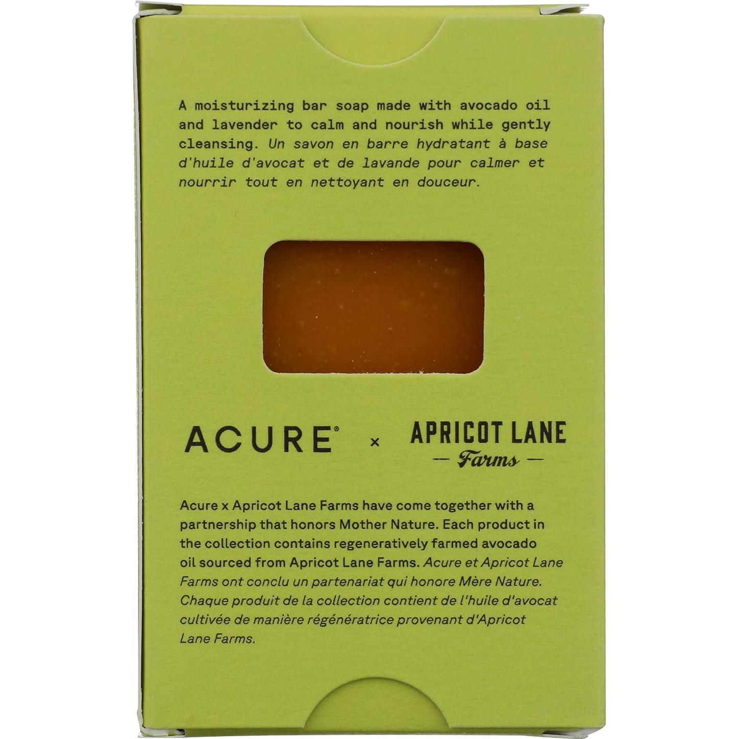 Jabón en Barra de Aceite de Aguacate y Lavanda Acure 113g