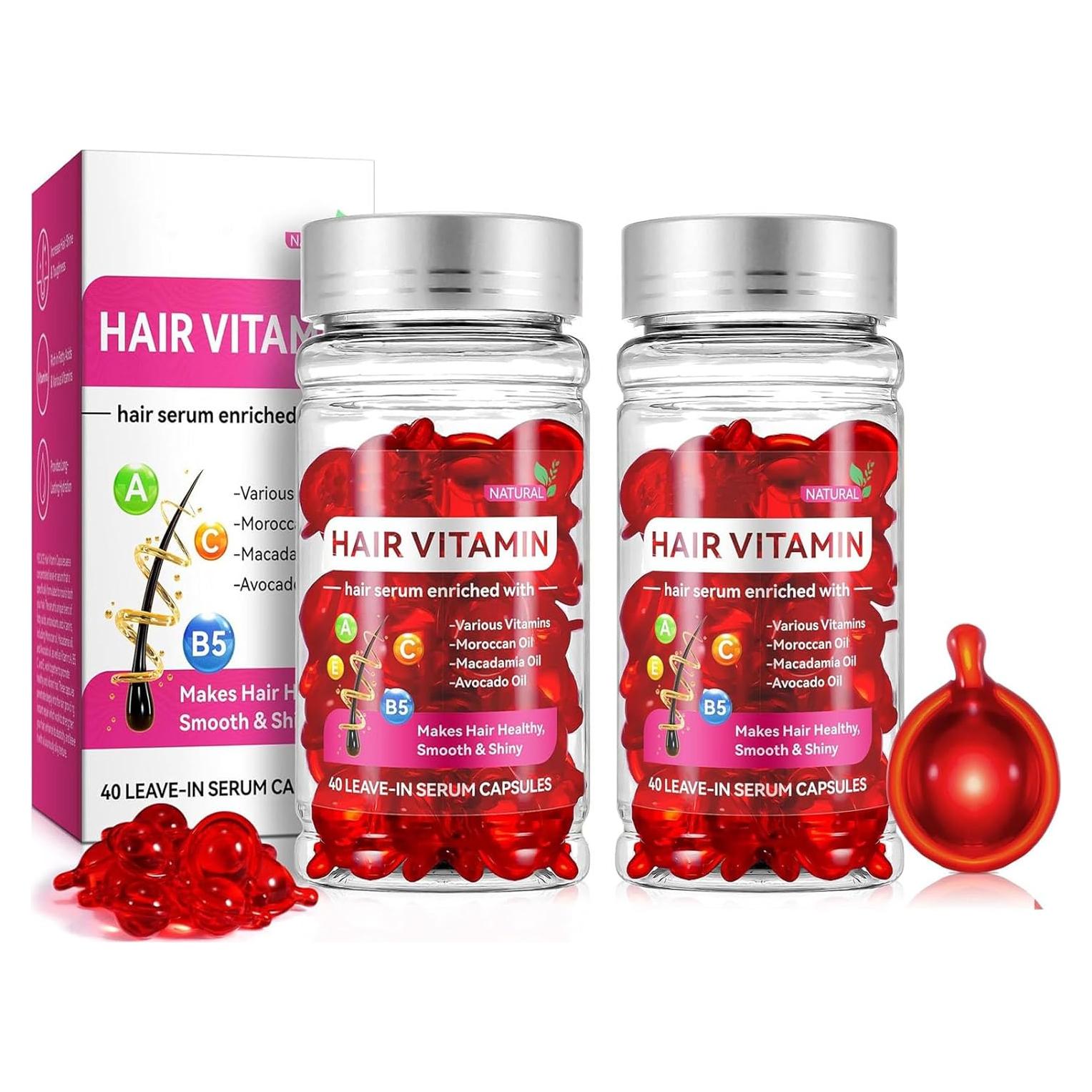 Sérum Capilar JISKG en Cápsulas 80 Pcs Aceite Macadamia Aguacate