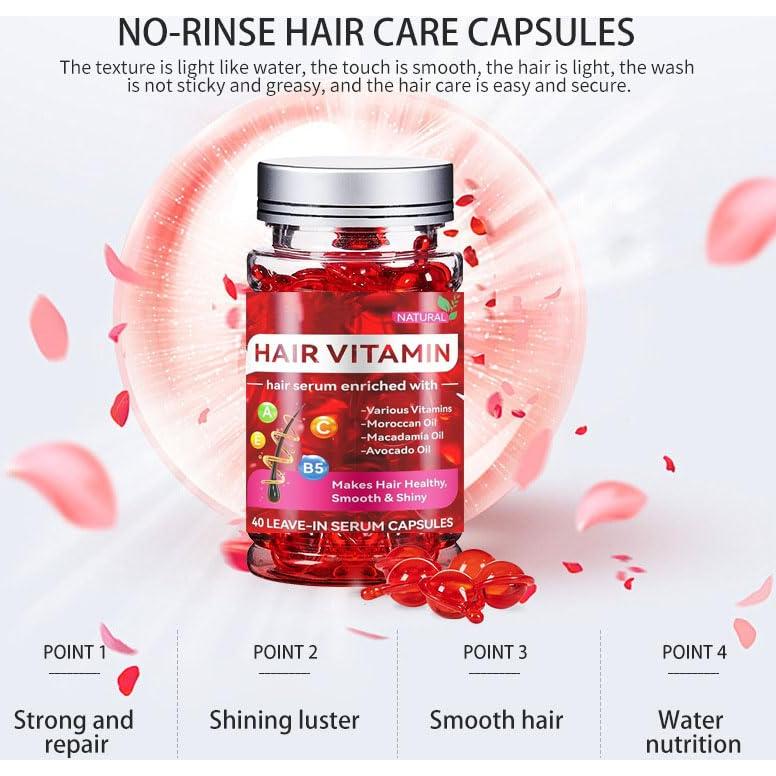 Sérum Capilar JISKG en Cápsulas 80 Pcs Aceite Macadamia Aguacate