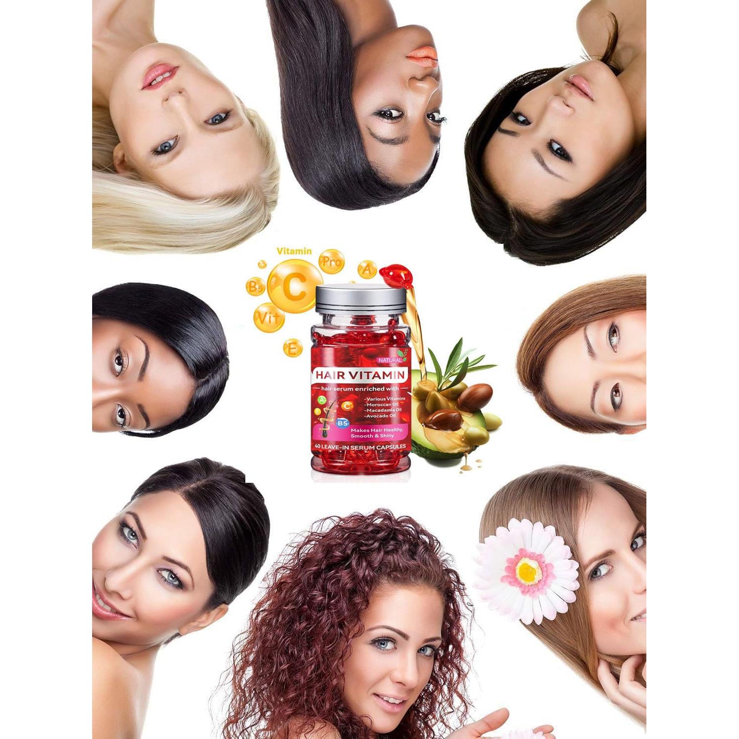 Sérum Capilar JISKG en Cápsulas 80 Pcs Aceite Macadamia Aguacate