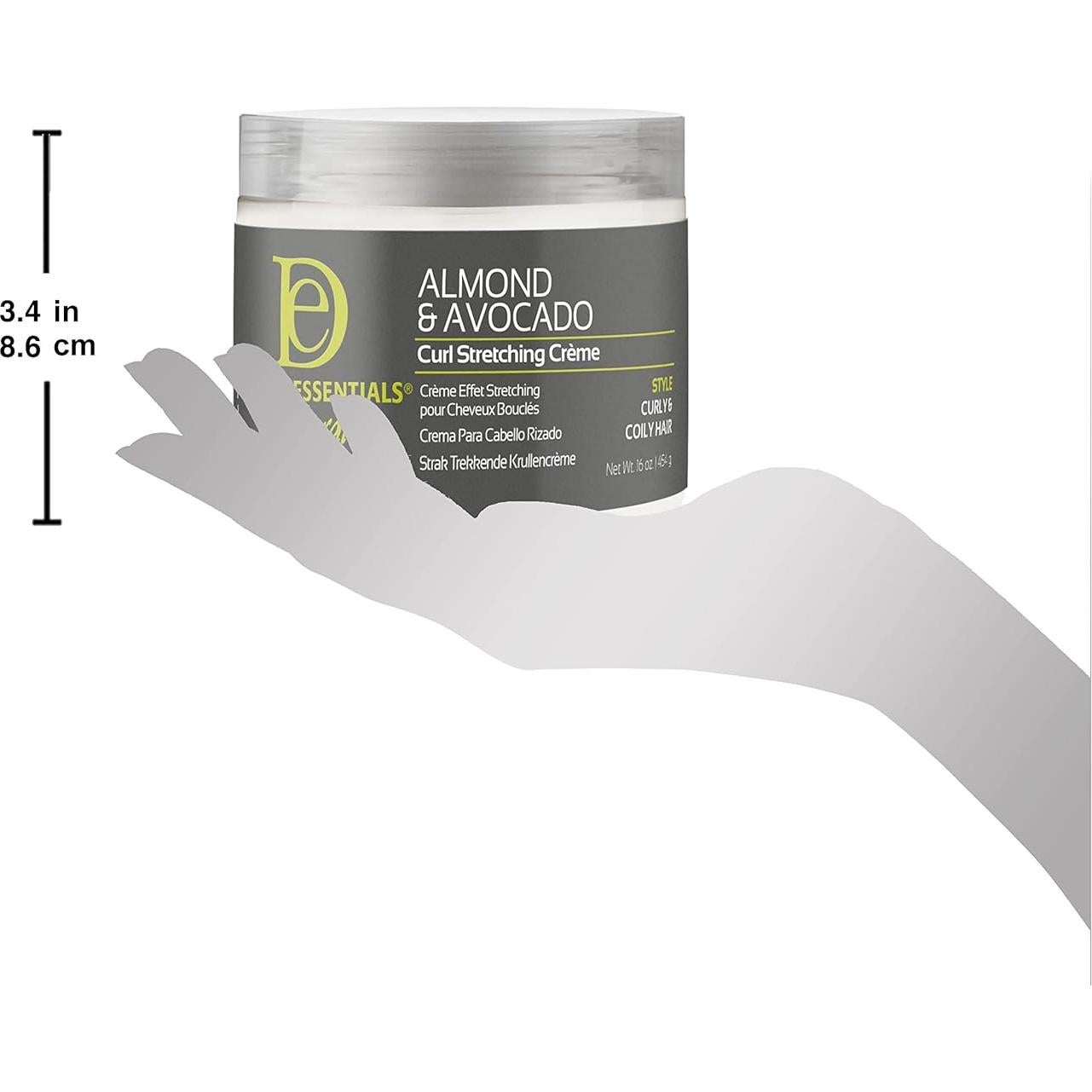 Crema Estiradora de Rizos Design Essentials 473ml Almendra Aguacate