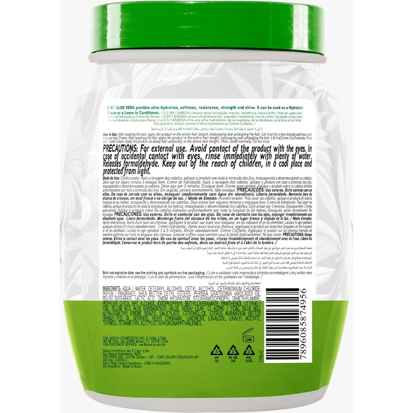 Crema Hidratante y de Estilo 2-en-1 NAZCA Aloe Vera 1kg