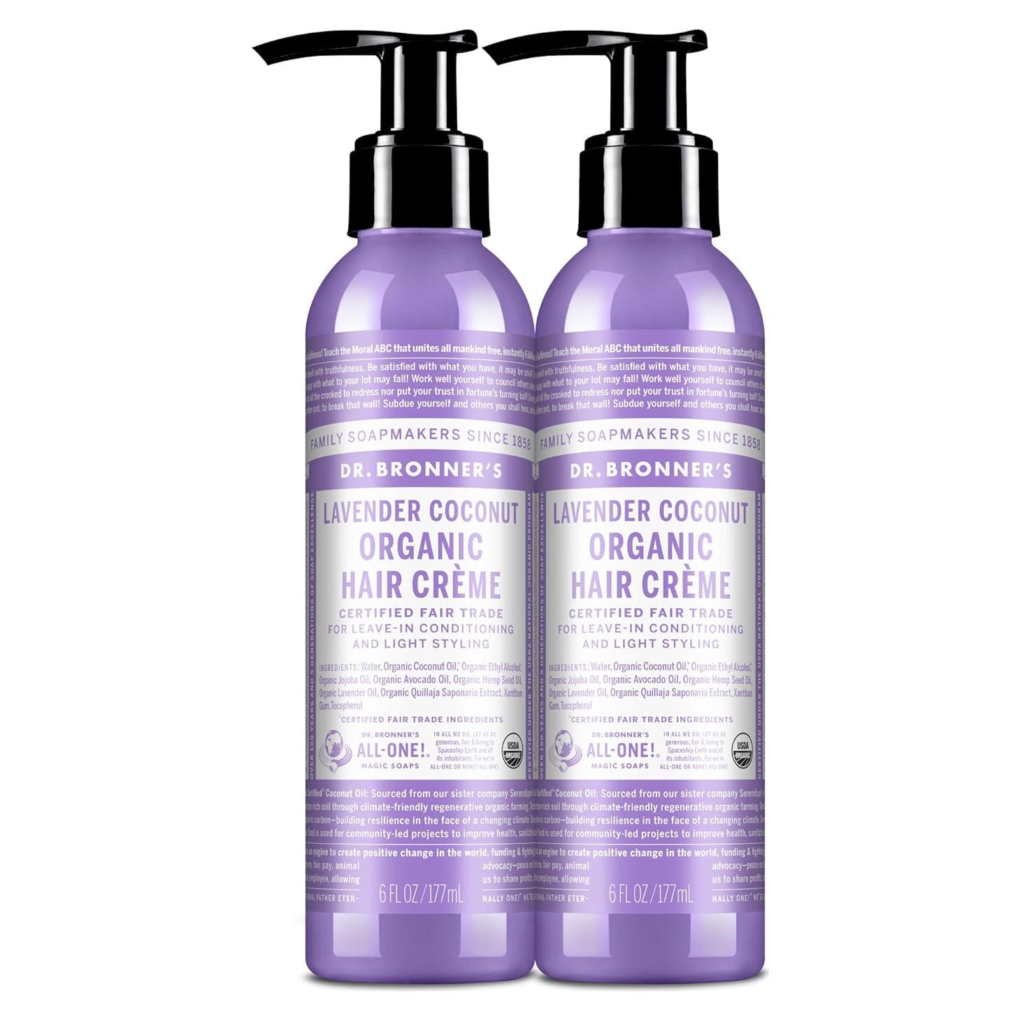 Crema para el cabello orgánica Dr. Bronner's 170g - Acondicionador sin enjuague