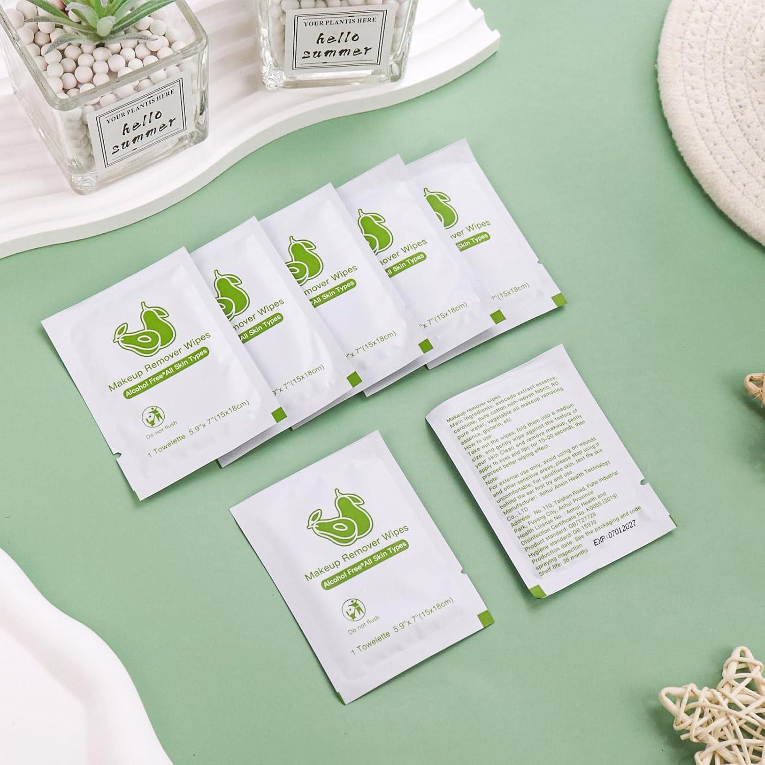 Toallitas Desmaquillantes Individuales Twoworld Aguacate 200PCS