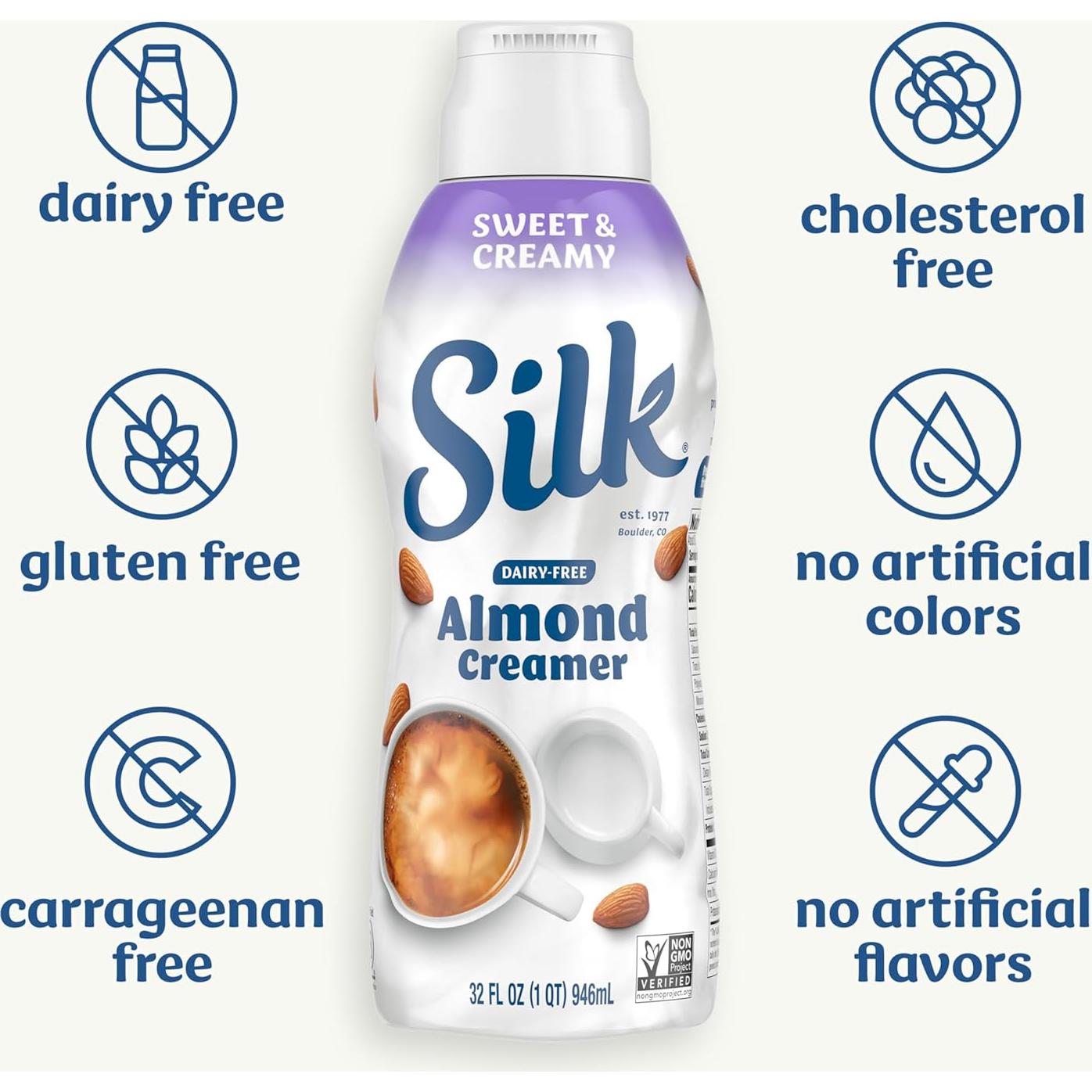 Crema de Almendra Silk 0.95L Libre de Lácteos y Gluten