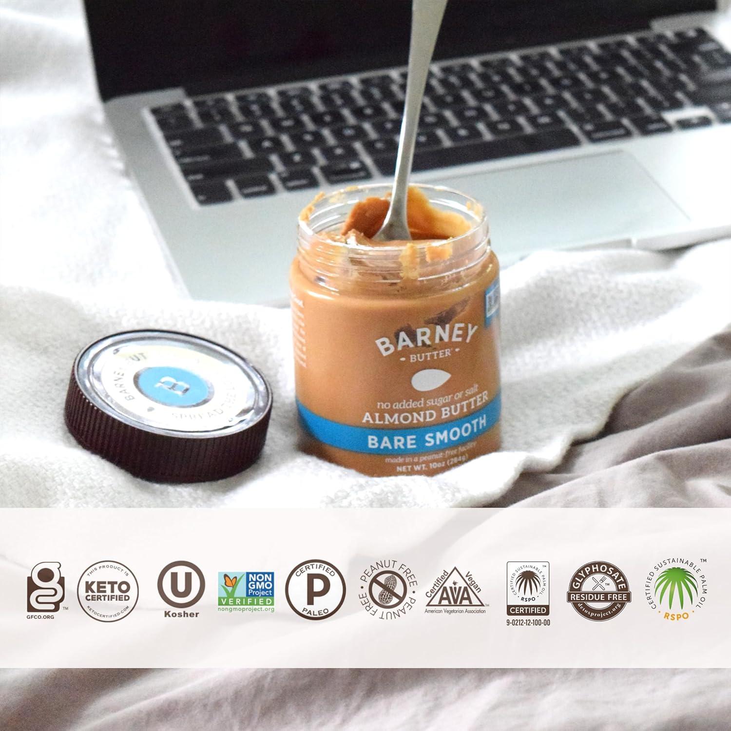 Mantequilla de Almendra Barney Butter 283g Suave Natural Sin Azúcar