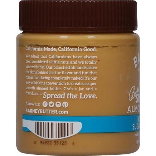 Mantequilla de Almendra Barney Butter 283g Suave Natural Sin Azúcar