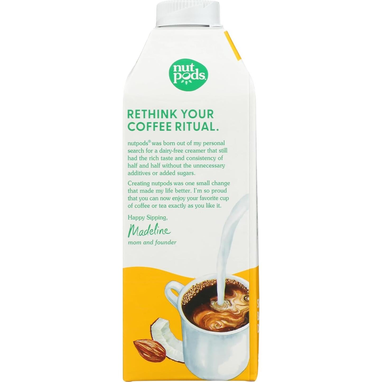 Crema de Almendra y Coco NUTPODS 750 ml Sin Azúcar