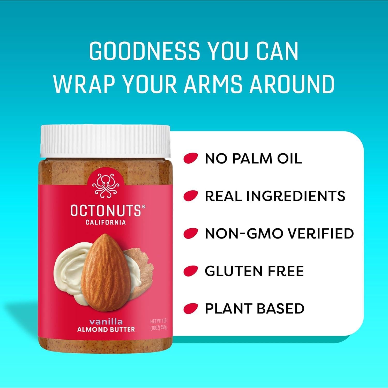 Mantequilla de Almendra Vainilla Asada Octonuts 453g - Vegana